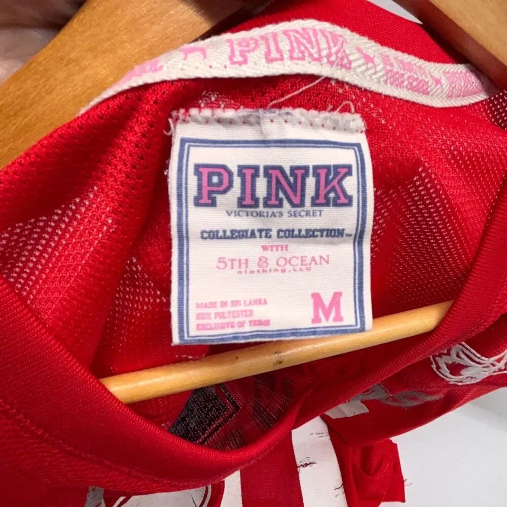 Victoria's Secret PINK Wisconsin Badgers Jersey Bucky Badger Women's Size Medium
